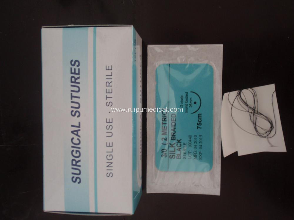 Cheap Non Absorbable Surgical Silk Suture With Needle