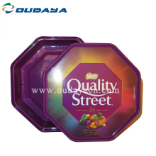 octagon biscuit container with cover