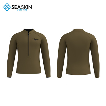 Top de moletom Seaskin Zip Masculino para SUP