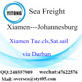 Xiamen Port LCL Consolidation naar Johannesburg