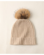 Fashion Pom Pom Cashmere Beanie Hat