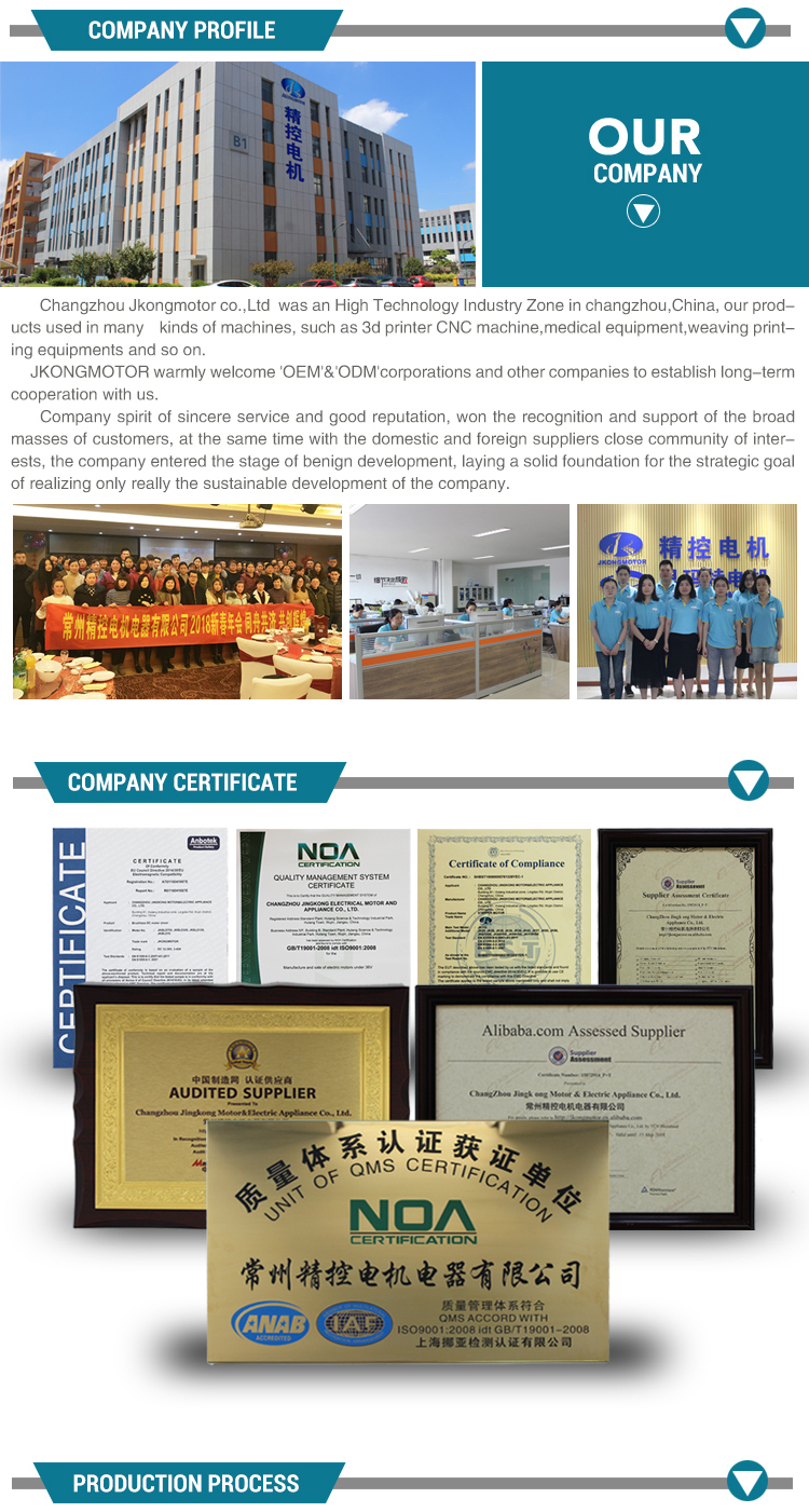 60mm(NEMA24) 48V 94W 3 phase bldc motor with factory price for cnc machine