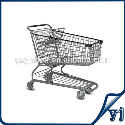 Wire trolley supermarket cart/shopping cart cover/wheels for supermarket trolley