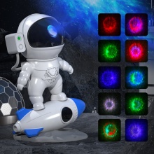 Astronaut Galaxy Projector with Rocket Lamp, Remote Control, White Noise, Bluetooth Speaker