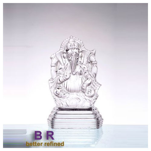 Estatuas de cristal de Ganesh para el mercado de la India