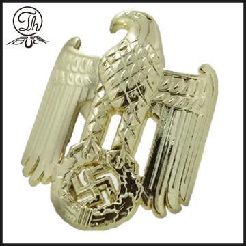 Gold 3D Eagle badge pin clip