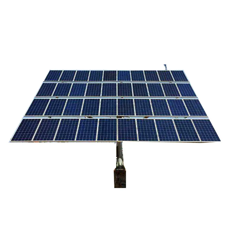 Solar Panel Flat Roof Mounting Solar Tracking System 12kw Dual Axis Solar Tracker