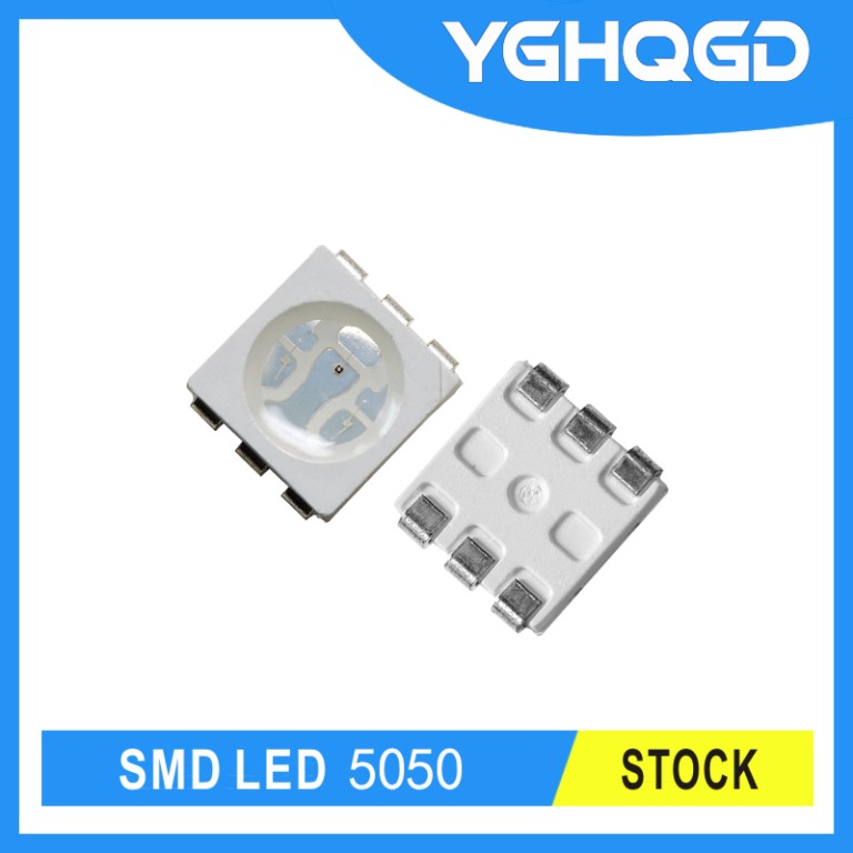 Tamanhos de LED SMD 5050 vermelho