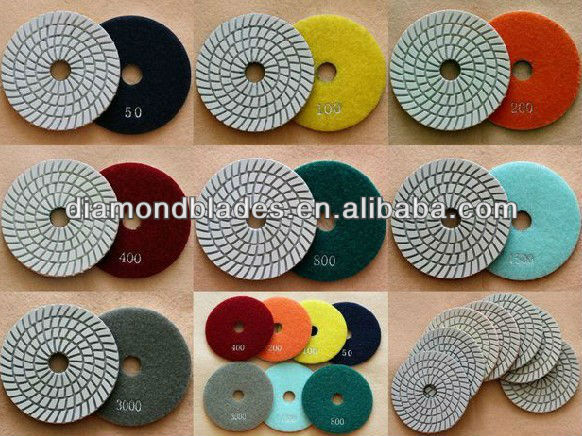 Diamond 3 Step Wet Polishing Pad Grinding Tool for Marble Granite