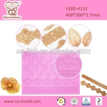 3D Flower and leaf sugar Cake lace Mat For Cake Decoration