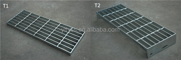 Hot Dip Galvanization Treated Mild Steel Step Steel Grating for Platform Stairs