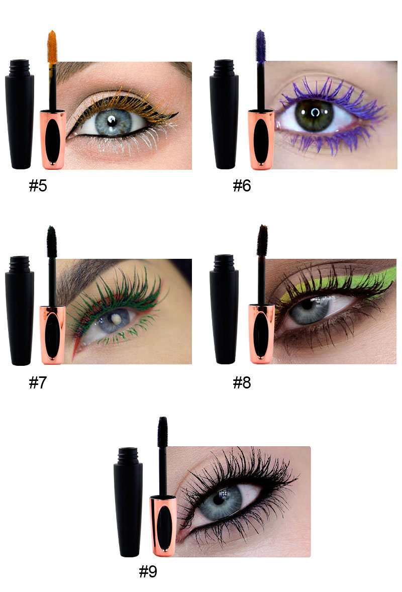8-color mascara colorful eyelash makeup easy to brush long lasting Beautiful design mascara