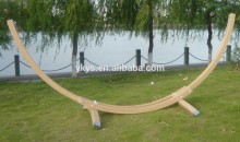 Deluxe Cypress Wooden Wood Curved Arc Hammock Stand