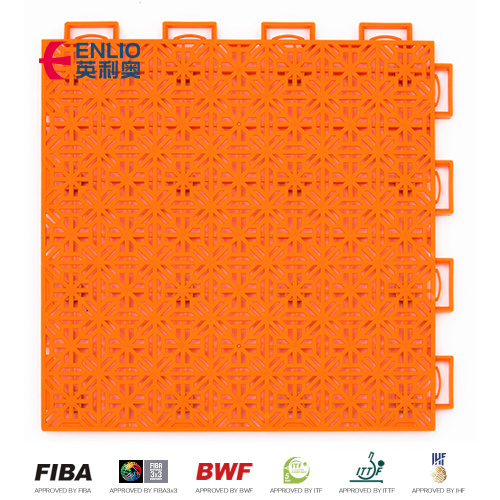 Outdoor high shock absorption PP tile with cushioning for sports courts