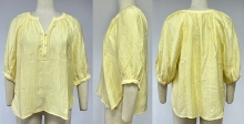 Light Yellow Crinkled Women Blouse