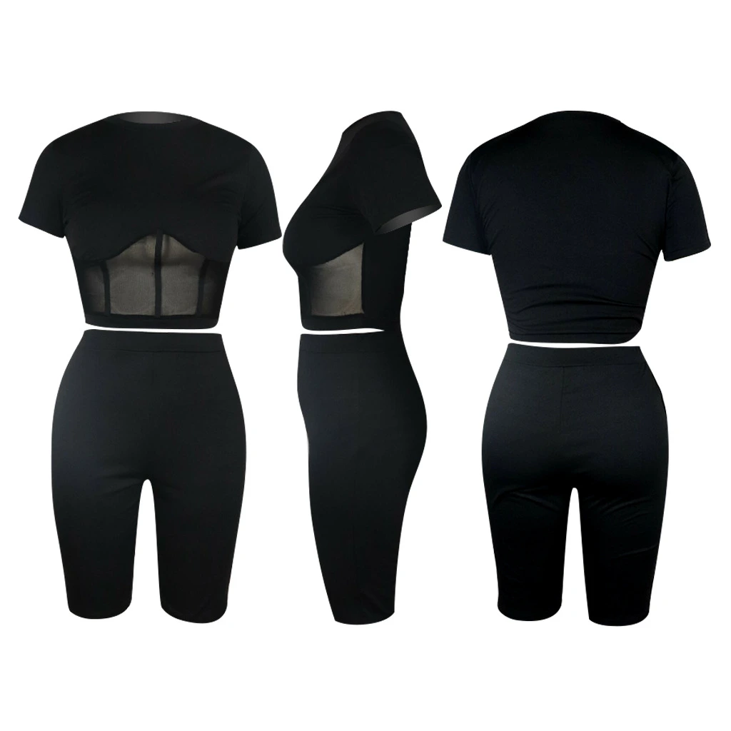 Factory Sale Plus Size 2XL Custom Shorts Sports Body Women Sexy Yoga Suit Sportswear