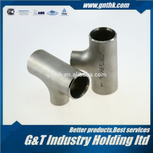 Low price Stainless steel WP9 Seaess unequal pipe tee