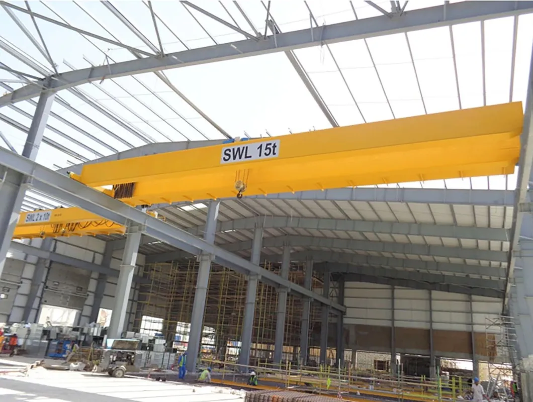 Best Selling 20ton Electric Hoist Double Girder Travelling Overhead Crane with Good Price