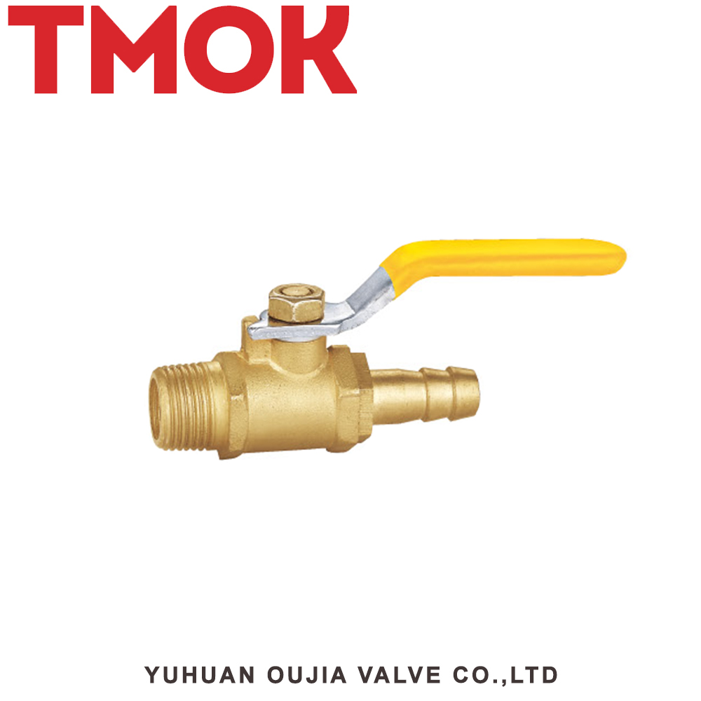 Best selling Yellow long handle Brass character Gas safety valve