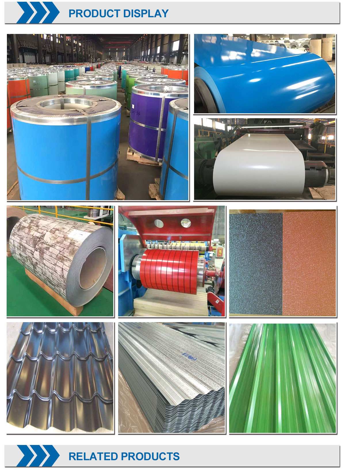 Trade assurance ppgl ppgi coil color coated steel coil sheet metal roofing