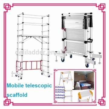 collapsible scaffolding tower system