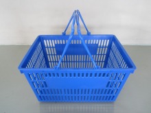 Colorful plastic shopping baskets