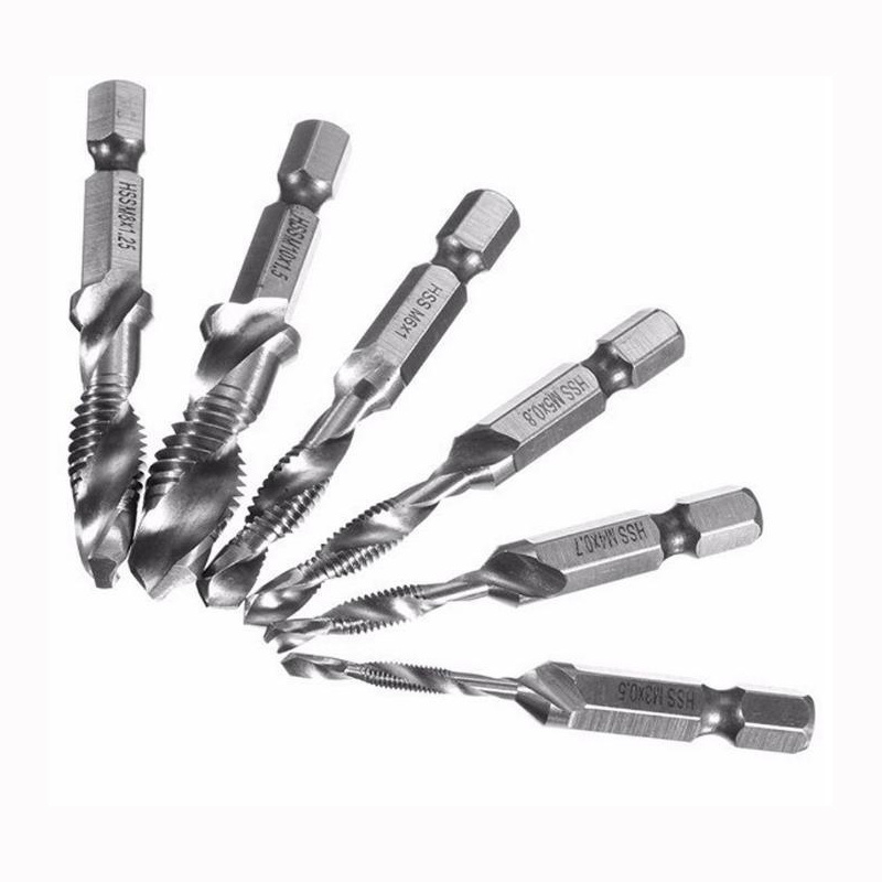 6PCS Hex Shank hand Tap