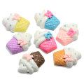 Ρητίνη Cupcake Επιδόρπιο Popsicle Flatback Cabochons Kawaii Bowtie Decor Dollhouse Cupcake Charms Αξεσουάρ Scrapbooking