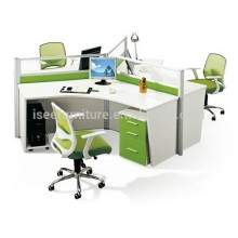 Office cubicles round workstation for 3 person IC008