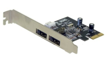 Pcie 2 Port Power Over eSATA / USB Combo Adapter