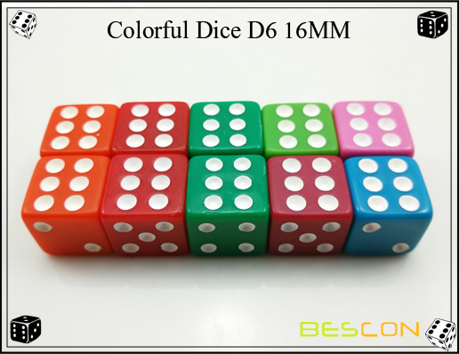 Colorful Dice D6 16MM Colorful Dice D6 16MM