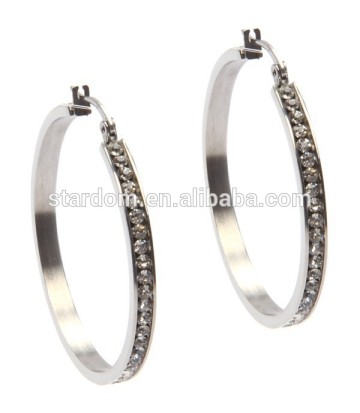 Classic CZ beads stainless steel earring wholesale!!