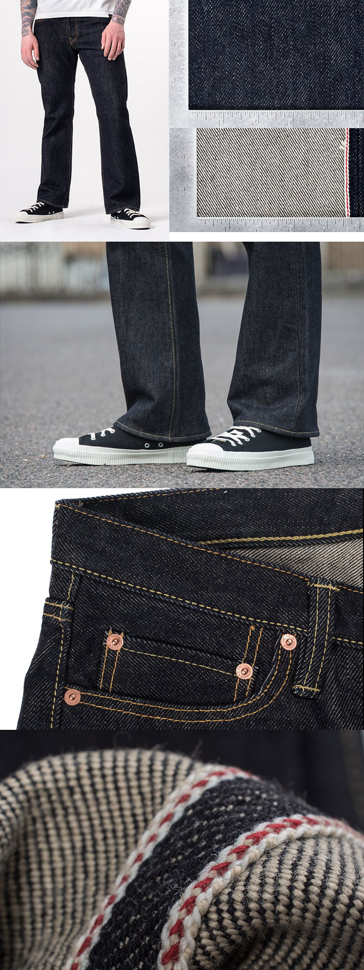 Tela de mezclilla súper pesada pero súper suave al por mayor Los Ángeles 21z Indigo Indigo Japanese Selvedge Denim para hombres Jeans pantalones