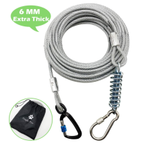 Extra Solid Dog Tie Out Cable with Spring