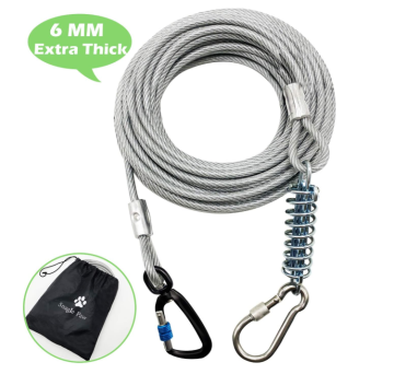 Extra Solid Dog Tie Out Cable with Spring