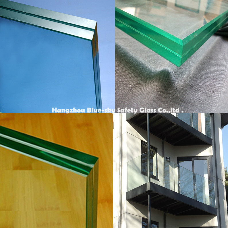 6.38mm/8.76mm/12.76mm Safety PVB Laminated Glass for Handrail and Balustrade