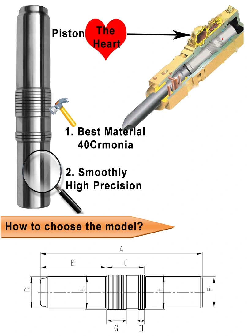 Hydraulic Breaker Piston, Hm960/Hm1000/Hm1500 Hydraulic Breaker Piston