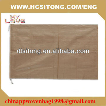 beige color pp grain bag,pp 50kg grain bags