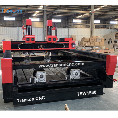 Enrutador CNC de piedra 1530 de doble husillo