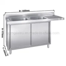 Restaurant Kitchen Equipment Customized Stainless Steel Kitchen Cupboard Storage Cabinet with Doors
