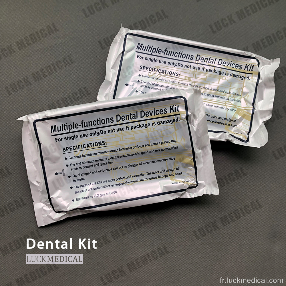 Kit d&#39;examen des instruments dentaires jetable
