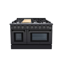 Hyxion 48 Inch Gas Range with Double Oven - Stainless Steel