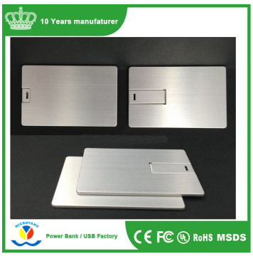 Hot selling 1GB-32GB OEM promotional metal card usb/Credit card USB flash