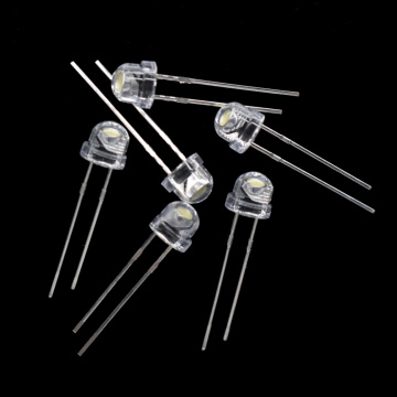 5mm Straw-hat white LED 120 degree 6-7lm 5000-5500K