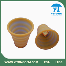 100% Food Grade wholesale eco-friendly silicone folding cups/plastic cup