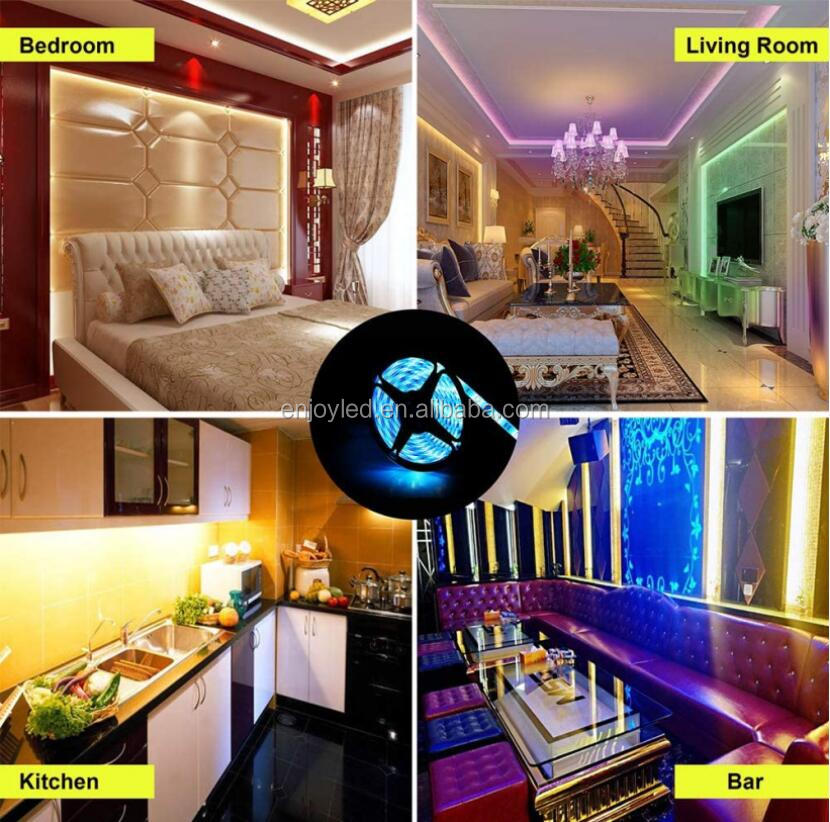 Amazon Supplier LED Strip Lights 32.8ft IP65 Waterproof 300LEDs SMD5050 RGB BT WiFi Wireless LED Controller Strip Light