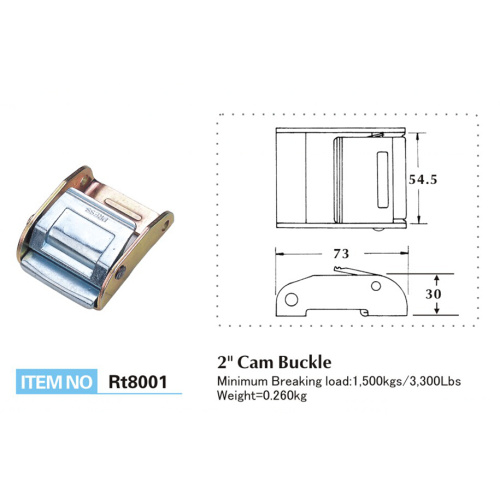 2 Inch Heavy Duty Galvanized Cam Keeper Buckle