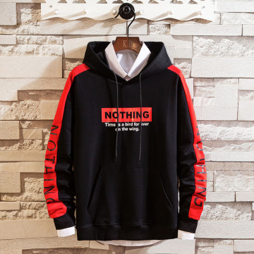 Men's polyester cotton hooded sweatshirts