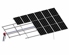 Oblique uniaxial tracking photovoltaic bracket Structural