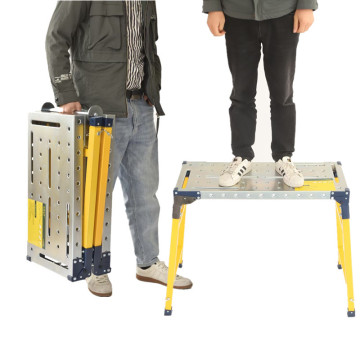 Folding Aluminum Work Bench with Step Ladder and Scaffolding Work Platform